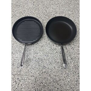 All-Clad 2 Pan Bundle Set 12" Round Non-Stick Griddle Pan & Skillet/Frying Pan